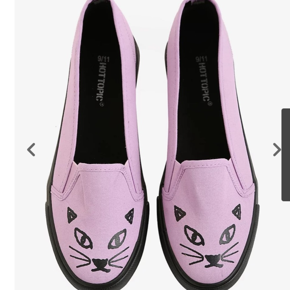 Lavender Cat Slip-Ons Hot Topic‎
